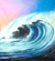 „Herr der Wellen“ (2017) – Signiertes Original westafrikanisches Surfer-Gemälde aus Acryl