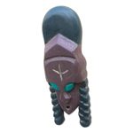 African wood mask, 'Queen Amina' - Ofram Wood Hand Carved African Mask