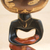 Decorative wood jar, 'Mother' - Decorative Wood Jar from Ghana with Mother and Child