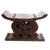 Wood throne ottoman, 'Our Values' - Artisan Crafted West African Adinkra Theme Throne Ottoman (image 2a) thumbail