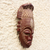 African wood mask, 'Bold Beauty' - Hand-Carved Wood Mask with Aluminum  and Painted Accent (image 2b) thumbail