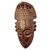 African wood mask, 'Bold Beauty' - Hand-Carved Wood Mask with Aluminum  and Painted Accent (image 2c) thumbail