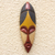 African wood and aluminum mask, 'God is Good' - Hand Crafted African Wood and Metal Mask (image 2) thumbail