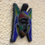 African beaded wood mask, 'Ghanaian Ghost' - Bird Motif Beaded West African Mask (image 2b) thumbail