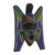 African beaded wood mask, 'Ghanaian Ghost' - Bird Motif Beaded West African Mask