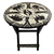 Mesa decorativa plegable de madera, 'To the Watering Hole' - Mesa plegable de madera con motivos animales Adinkra