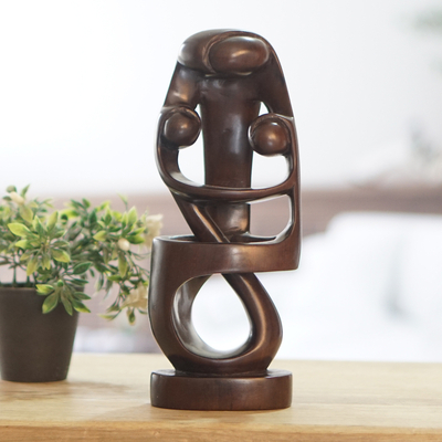 Estatuilla de madera de ébano - Estatuilla de madera de ébano tallada a mano de África