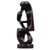 Ebony wood statuette, 'Monarch Mother' - Hand Carved Ebony Wood Statuette from Africa (image 2b) thumbail