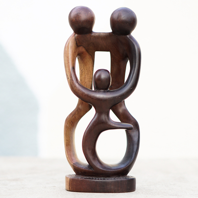 Estatuilla de madera de ébano - Estatuilla de madera de ébano hecha a mano de África Occidental