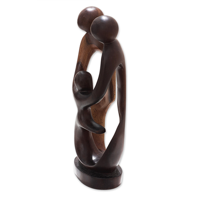 Estatuilla de madera de ébano - Estatuilla de madera de ébano hecha a mano de África Occidental
