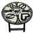 Wood folding table, 'Adinkra Elephant' - Hand Carved Adinkra Symbol Sese Wood Folding Table (image 2a) thumbail