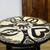 Wood folding table, 'Adinkra Elephant' - Hand Carved Adinkra Symbol Sese Wood Folding Table