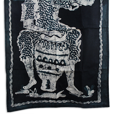 Wandbehang aus Baumwollbatik - Handgefertigter Batik-Wandbehang aus Baumwolle aus Ghana