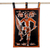 Wandbehang aus Baumwollbatik, 'War Man - Wandbehang aus westafrikanischer Baumwollbatik