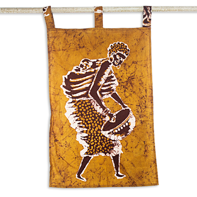 Wandbehang aus Baumwollbatik - Batik-Wandbehang aus westafrikanischer Baumwolle