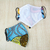 Cotton face masks 'Cheerful Pastels' (pair) - 2 Double Layer African Pastel Cotton Print Face Masks (image 2b) thumbail