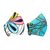Cotton face masks 'Cheerful Pastels' (pair) - 2 Double Layer African Pastel Cotton Print Face Masks (image 2c) thumbail