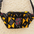 Cotton waist bag, 'African Geometry' - West African Zippered Waist Bag Adjustable Strap (image 2b) thumbail