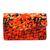 Baumwoll-Clutch, 'Donowa' - leuchtend orange, schwarze und rote Baumwoll-Clutch
