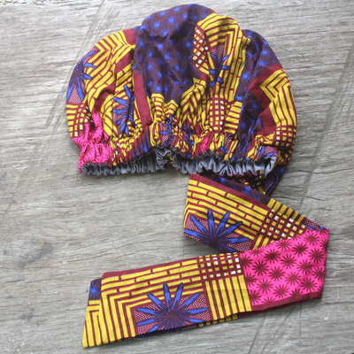 African print head wrap, 'Ntoma Hat' - 100% Cotton African Print Head Wrap