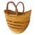 Raffia basket tote bag, 'Bawku Orange' - African Artisan Made Raffia Basket Tote (image 2c) thumbail