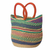 Raffia basket tote bag, 'Bawku Beauty' - African Woven Raffia Basket Tote Bag (image 2e) thumbail