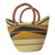 Raffia basket tote bag, 'Bawku Pride' - Raffia Basket Style Beach or Shopping Tote Bag (image 2a) thumbail