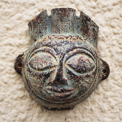 Keramik-Wandkunst - Handgefertigte Keramikmasken-Wandkunst aus Afrika