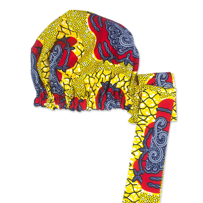 African print head wrap, 'Sunny Day' - Hand Made African Print Cotton Head Wrap