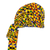 African print head wrap, 'Kente Pattern' - Hand Woven Cotton Kente Cloth Head Wrap from Africa