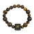 Tiger's eye beaded unity bracelet, 'One Destiny' - Tiger's Eye African Adinkra Unity Bracelet from Ghana