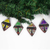 Wood and recycled glass bead holiday ornaments, 'Joyful Kites' (set of 4) - Sese Wood and Glass Bead Holiday Ornaments (Set of 4) thumbail