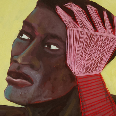 Mind Snacks‘ (2020) – Signierte Öl auf Leinwand Figur Gemälde