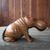 Escultura en madera de ébano - Escultura de hipopótamo tallada a mano en madera de ébano
