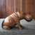 Ebony wood sculpture, 'Resting Hippo' - Hand Carved Ebony Wood Hippo Sculpture