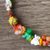 Recycled glass beaded necklace, 'Colorful' - Multicolored Recycled Glass Beaded Agate Necklace