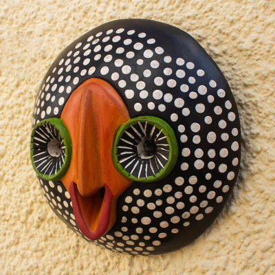 African wood mask, 'Nicholas' - Hand Carved African Wood Mask