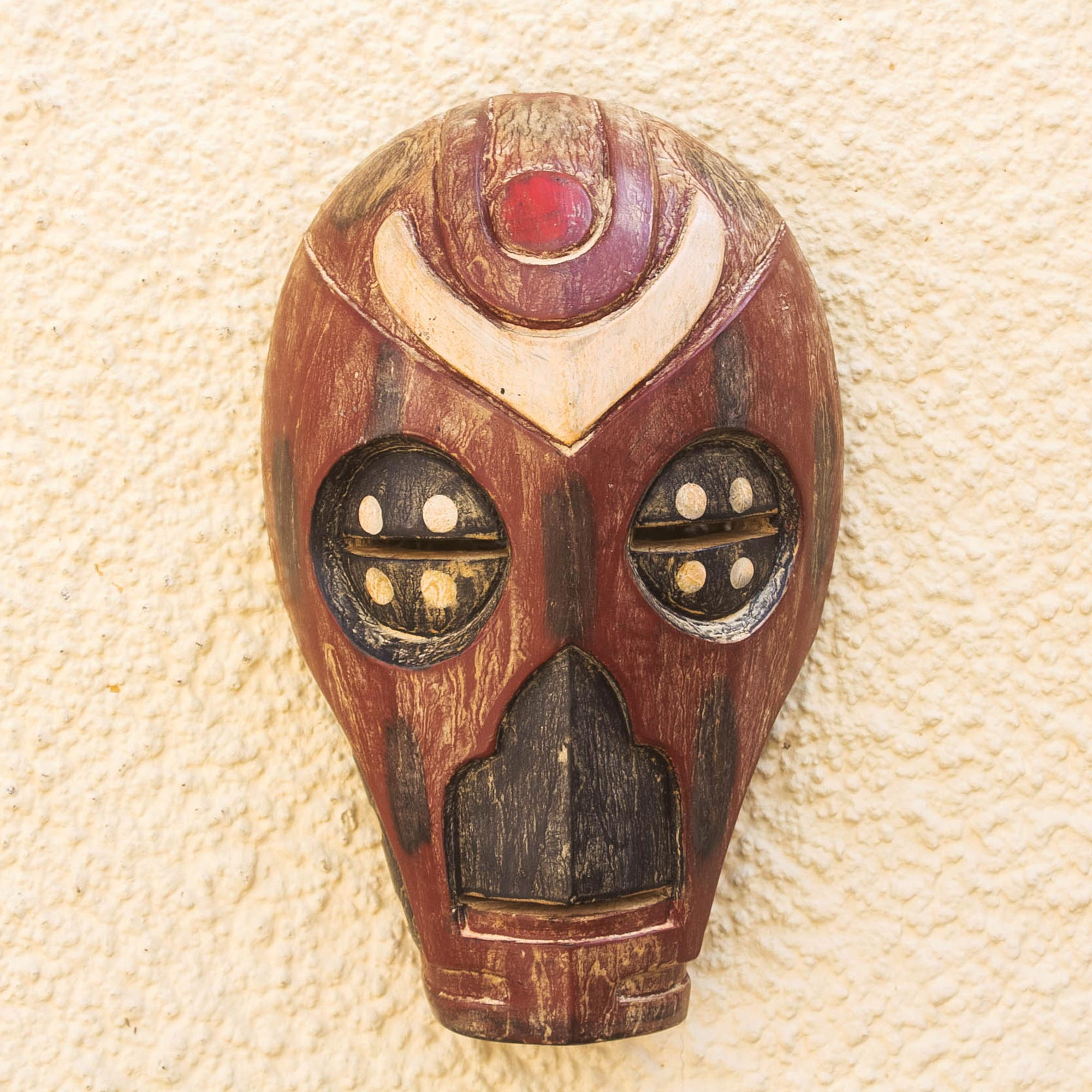 African Wood Mask - Dragon | NOVICA