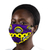 Cotton face mask, 'All Seeing Eyes' - Purple and Yellow African Print 2-Layer Cotton Face Mask thumbail