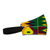 Cotton face mask, 'Kente Tradition' - Two-Tone Solid Black and Kente African Print Face Mask (image 2a) thumbail