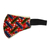 Cotton face mask, 'Protect Yourself' - Red-Blue-Yellow African Print Elastic Headband Face Mask (image 2a) thumbail