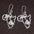 Sterling silver dangle earrings, 'Africa's Treasure' (2.2 inch) - Sterling Silver Earrings of African Continent (2.2 inch) (image 2) thumbail