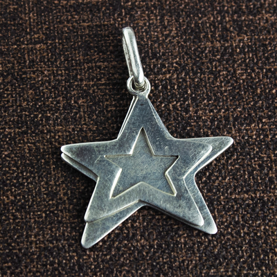 Sterling silver pendant, Brilliant Stars
