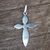 Sterling silver cross pendant, 'Humble Cross' - Polished Sterling Silver Cross Pendant (image 2) thumbail