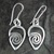Sterling silver dangle earrings, 'Love Within' - Handmade Sterling Silver Dangle Earrings from Ghana