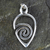 Sterling silver pendant, 'Love Within' - Hand Crafted Teardrop Shaped Sterling Silver Pendant thumbail