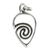Sterling silver pendant, 'Love Within' - Hand Crafted Teardrop Shaped Sterling Silver Pendant (image 2a) thumbail