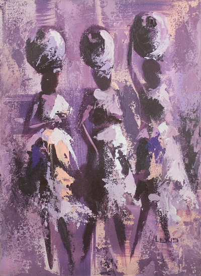 Original African Painting of Three Women