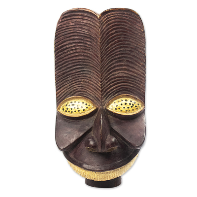 Afrikanische Holzmaske, 'Bangwa' - Handgefertigte afrikanische Sese-Holzmaske