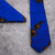 Cotton tie and pocket square set, 'Who's the Boss' (pair) - Cotton Tie and Pocket Square Set (Pair) (image 2b) thumbail